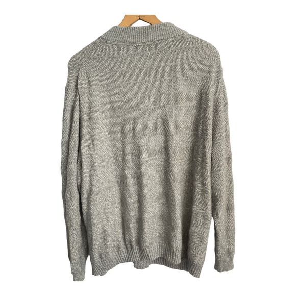 Tasso Elba Full Zip Men's Gray Knit Sweater Size XXL - Picture 2 of 5